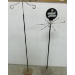 6 antique metal Shop Display Stands including 1 x Atkinson’s Irish Poplin ties (4 small, 2 tall)