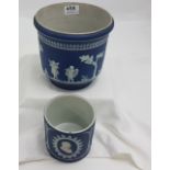 2 Wedgewood Porcelain Jardinières (18cm h & 1 x 10cm h)