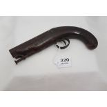 Old Flintlock Pistol, mahogany handle