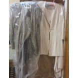 1 full length J. Ribcoff "chainlink" style sleeveless dress with matching waterfall cardigan & a 3-
