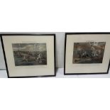 Matching Set of 4 Lithographs “The First Steeplechase on Record” after H ALKEN, NACTON, IPSWICH, etc