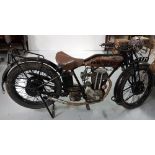 NEW HUDSON Motorbike with original engine, leather covered seat, LUCAS headlamp, MET ZELLER ENDURO