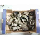 Box of carbide lamps (all damaged)