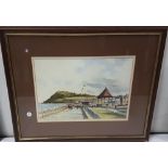 COLIN GIBBONS – Oil on Panel – “Bray Pier”, signed, 26 x 35cm w, framed