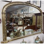 Modern Victorian style Overmantle Wall Mirror, with decorative mouldings and a bevelled mirror, 47”w