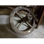 Brother electric sewing machine & a timber spoked wheel (2)