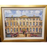 MARIE CARROLL “Leinster House”, oil on canvas, in a gilt frame, 75cm x 100cm