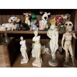 Large group of animal ornaments and classical figurines