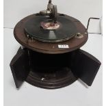 Oval shaped Gramophone (not working), hand wound