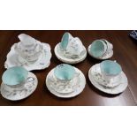 Tuscan China Teaset – 22 pieces – green interior