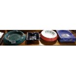 28 Advertising Ashtrays, various sizes incl. Bells, Senior Service, Gold Flake, “Pfzer” etc