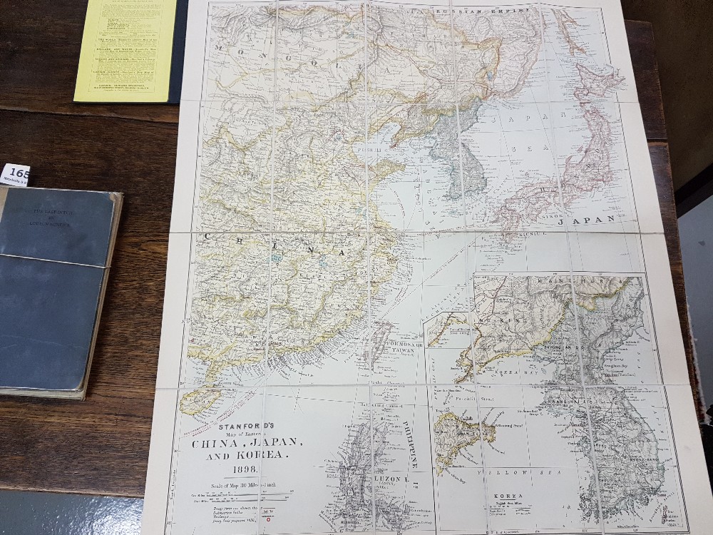 5 Antique Maps – 1) “Stanford’s Map of Eastern China, Japan and Korea, 1898”, 2) Part Ireland, - Image 4 of 4