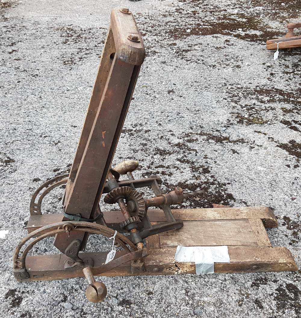 Old hand drilling machine