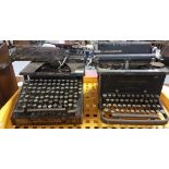 2 manual typewriters - SMITH PREMIER TYPEWRITER, no 10, USA, model 10-A and L C SMITH & CORONA