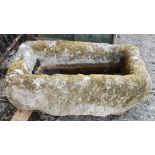 Stone water trough, good rectangular shape, 36” x 19” x 16”