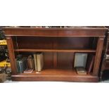 Reproduction mahogany Open Bookcase with one adjustable shelf, 54”w x 15”d x 32”h