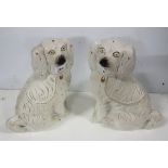 Pair of Staffordshire Seated Dogs, 14”h