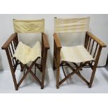 Pair of garden "director's" folding chairs