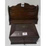 Regency rosewood jewellery box with original fitted interior with egg and dart borders (one border