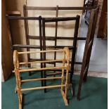 2 folding towel rails and a modern pine towel rail (3)