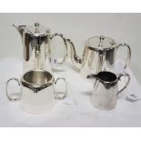 4-piece silver plated tea set, polished