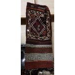 Old Persian Wool Wall Hanging, red ground 39”h x 18”w,