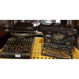 2 manual typewriters - one YOST no 10, one TRIUMPH (standard), both for restoration (2)