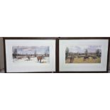 2 x framed limited edition prints (one without glass) of Peter Curling, "Winter Rations" and "Lush
