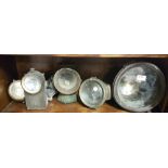 9 various lamps - P & H car, LUCAS KING OF THE ROAD gas lamp, DOMINET battery lamp, large gas