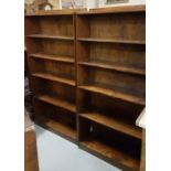 Matching Pair 1960’s open bookshelves (5 fixed shelves), 31” x 61”