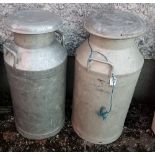 2 Creamery Cans/Churns, with lids