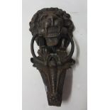 Large Door Knocker, in the form of a Lion, 16”h