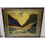 Warwick Goble, Coloured print "Great Western Railway - Southern Ireland", framed