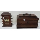 Georgian mahogany caddy and a desk calendar (2)