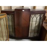 1950’s china cabinet, glass fronted doors, 53”w