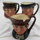 3 x Royal Doulton Character Cups “Sam Weller”, “Old Charley” & “Tony Weller”