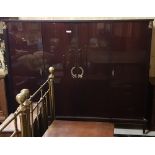 Italian 4 -door wardrobe, 87"w x 72"h x 23.5"d (matches lot 603), featuring classic early Egyptian