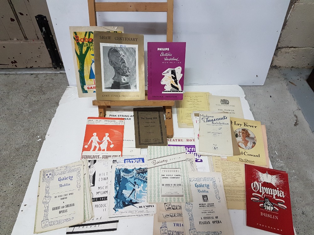 39 (approx.) Theatre Programmes – mainly 1949’s to 1950’s, from Dublin theatres, also some from