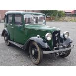 AUSTIN 10 Vintage Car (colour Green), dated 1936 - 4 doors, on steel spoke wheels,