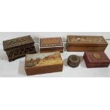 6 French, Indian etc small Trinket Boxes (6)