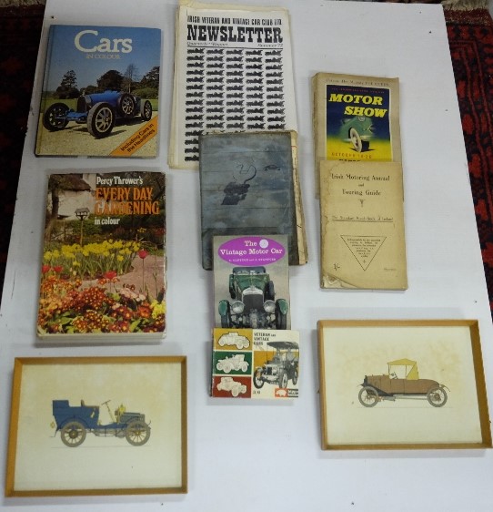 Group of Books (motoring interest) - Motor Show Earls Court 1957, Touring Guide 1930 etc