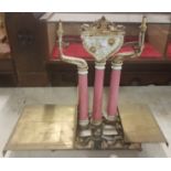 AVERY Counter Scales, with pink porcelain columns, 18”h (for restoration)