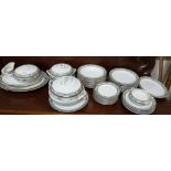 Keeling & Co, Losol Ware Dinner Service, including plates, tureens, 57 pieces approx