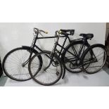 2 Raleigh bicycles with brakes, one Gent’s with saddle rack and one Lady’s (2)