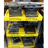 6 old typewriters (all worn), Smith Corona, Empire, Royal, Underwood & a calculator (7)