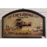 “Captain Jacobs Flying Club” wooden Advertising Sign