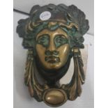 “Analivia” brass door knocker (from the halldoor of No 6 Fownes St, Dublin, the offices of M-S