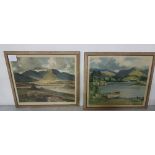 Pair of colour prints – “A Break in the Clouds” & 1 other, after Maurice Wilkes, framed