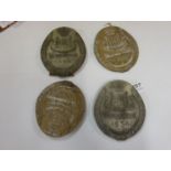 4 oval equestrian plaques, “Olympic Horse Trials, Badminton”, 1954, 1956, 1957 and 1958, 5” x 4.