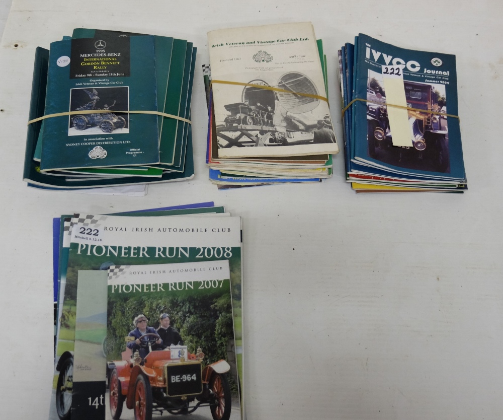 Bundle of Gordon Bennett Rally official programmes 1990s and 2000s, bundle of Irish Veteran and